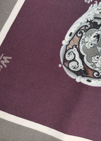 Bordo Bohem Etnik Desenli Kadın Fular - Görsel 2