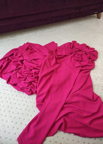 Kadın Pembei Kumaş  abiye elbise 4.5 m eni 1.5 m - Görsel 2