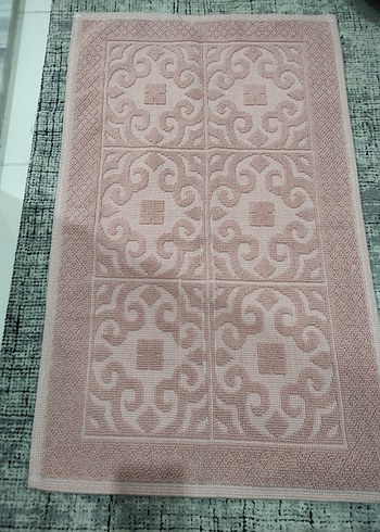 Nakışlı Pembe Banyo Paspası - Görsel 2