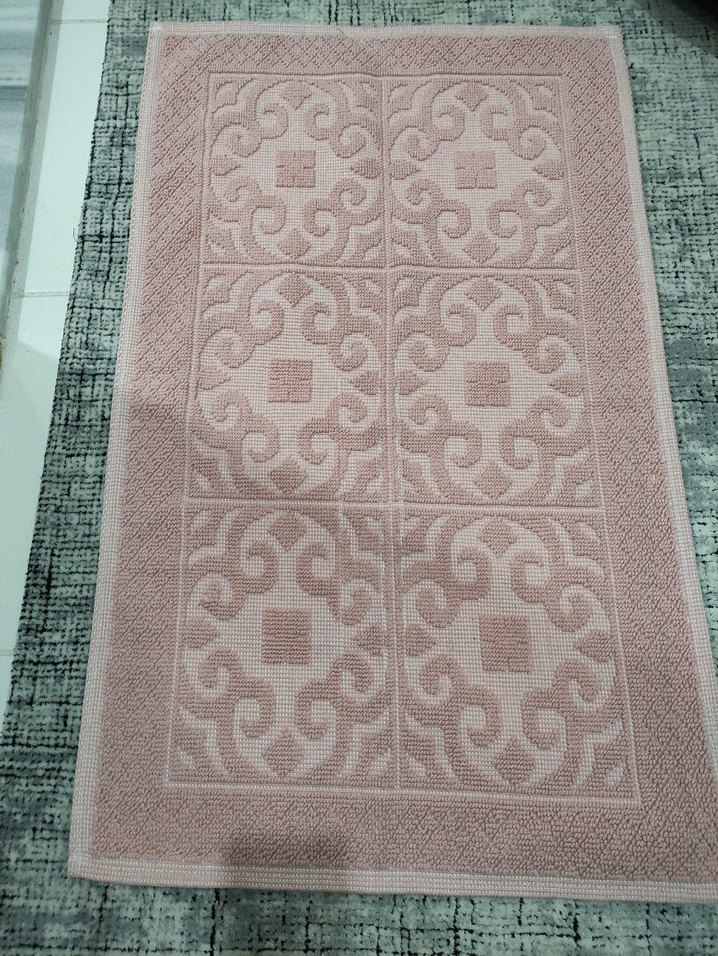 Nakışlı Pembe Banyo Paspası - Görsel 2