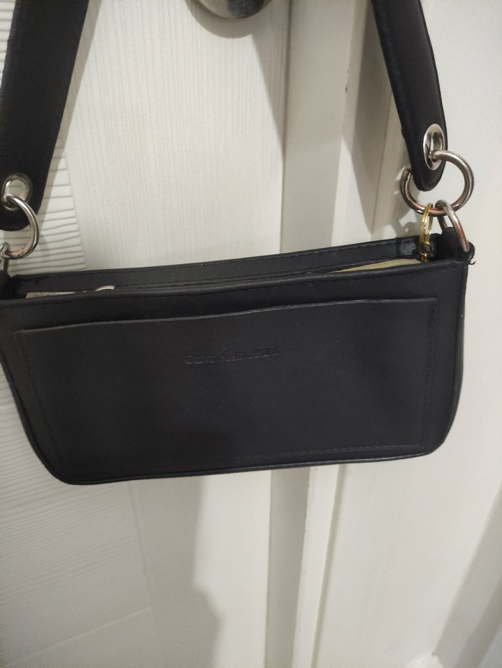 Calvin Klein Siyah Deri Kadın Omuz Çantası - Görsel 3