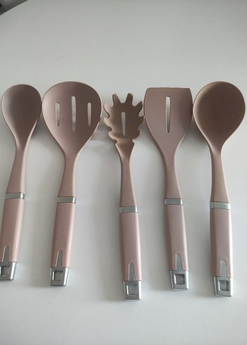 Pastel Bej 5 Parça Mutfak Kepçesi Seti - Görsel 2