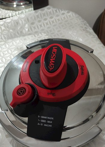 Emsan marka Kırmızı Emniyetli Tencere Kapağı - Görsel 2