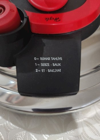 Emsan marka Kırmızı Emniyetli Tencere Kapağı - Görsel 3