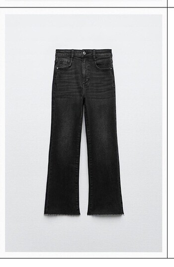 Zara high rise mini flare jean