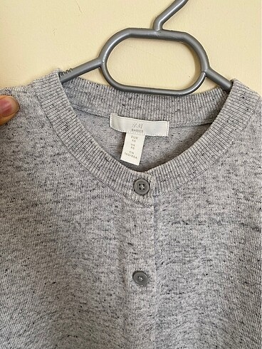 xs Beden H&M kırçıllı gri basic hırka