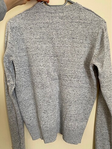 xs Beden gri Renk H&M kırçıllı gri basic hırka