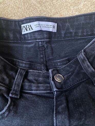 34 Beden Zara yüksek bel crop flare jean