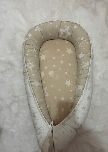 Bej Yıldız Desenli Bebek Yatağı - Görsel 2