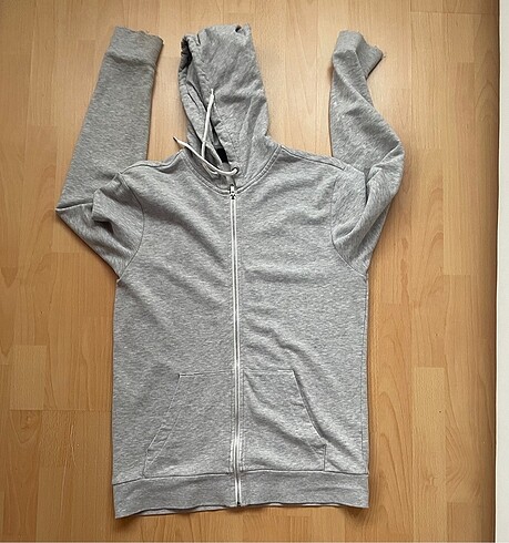 H&M gri fermuarlı hırka