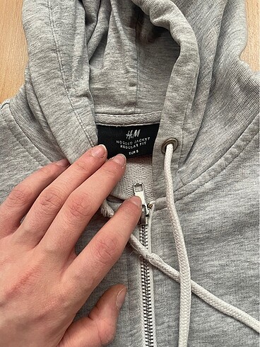 s Beden H&M gri fermuarlı hırka