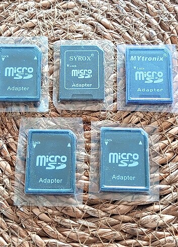 5 Adet Micro SD Hafıza Kartı Adaptörü