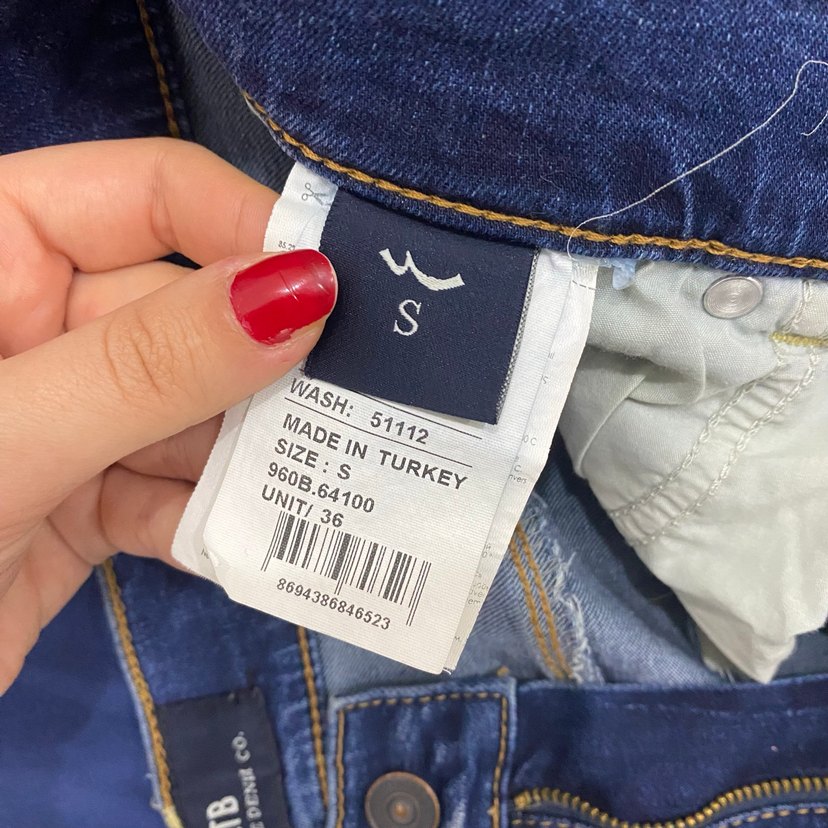 Kadın Koyu Mavi Bol Kesim Mini Kot Şort - Görsel 3