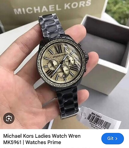 Michale Kors siyah kol saati