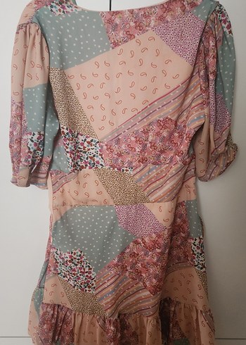 Bohem Çok Renkli mini Elbise - Görsel 5