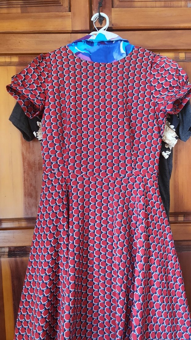 Kırmızı Pilili Uzun Hamile Eteği - Görsel 2