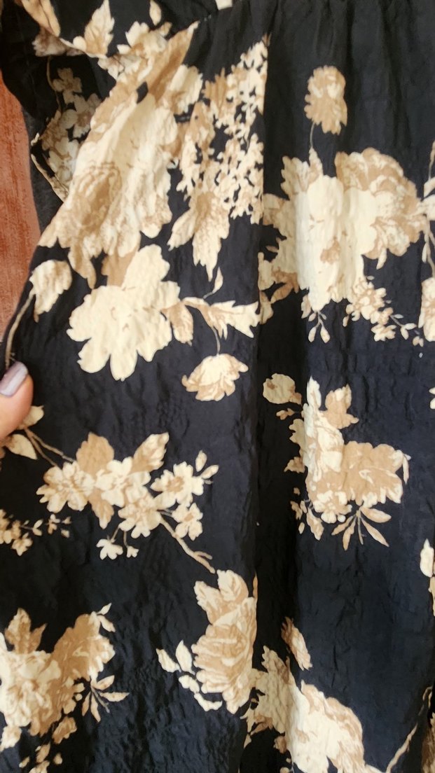 Çiçek Desenli V Yaka Lohusa Elbisesi - Görsel 2