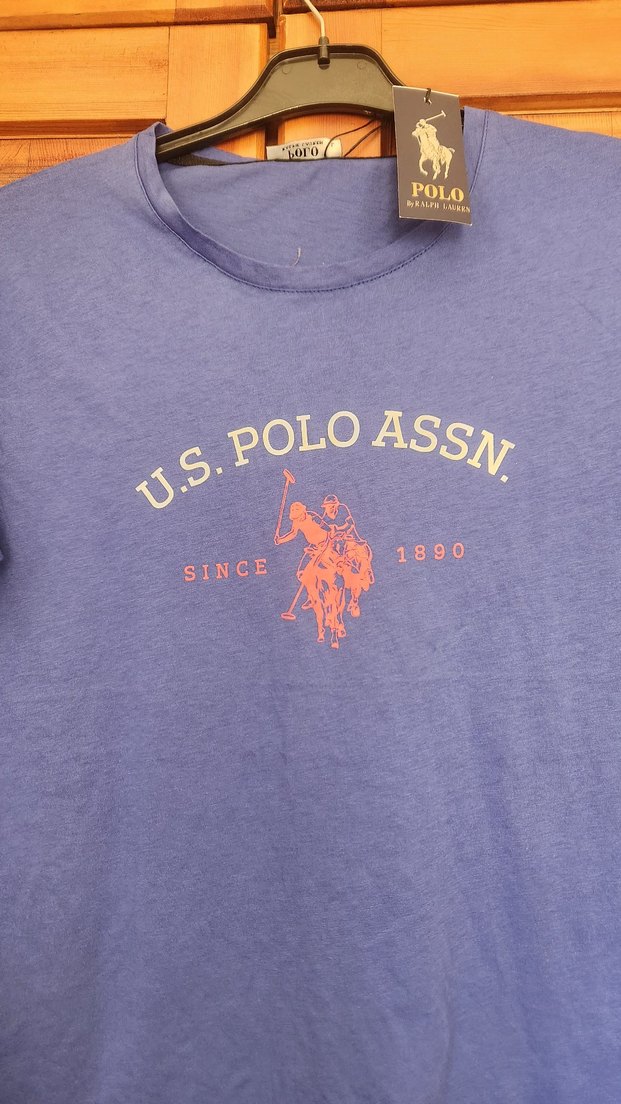 Mavi Baskılı Kısa Kollu Polo Tişört - Görsel 3