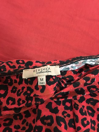 Bershka Kırmızı leopar desen bodysuit