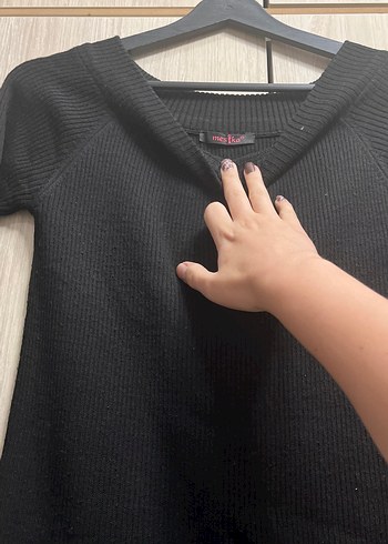 36 Beden siyah Renk Siyah Uzun Kollu midi Elbise