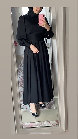 Siyah mevlana elbise