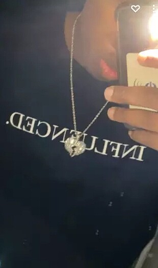 iced out heart kolye