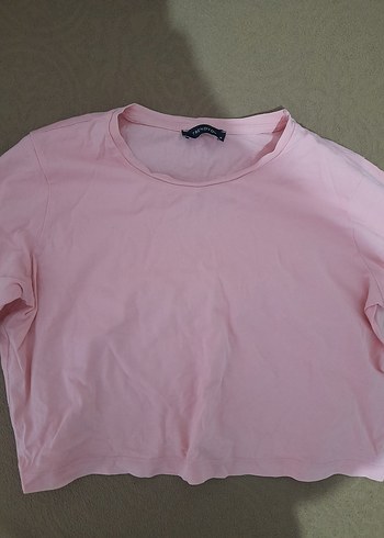 Kız Çocuk Pembe Uzun Kollu Dar Kesim Tişört - Görsel 3