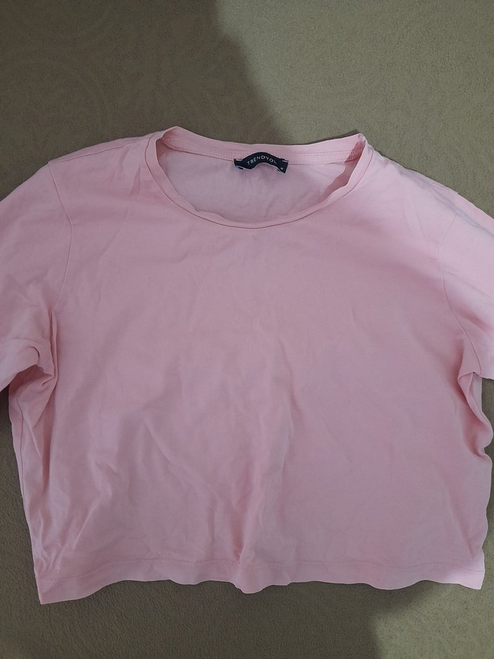 Kız Çocuk Pembe Uzun Kollu Dar Kesim Tişört - Görsel 3