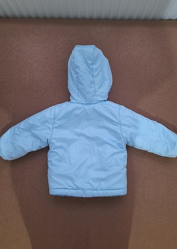 Mavi Kapüşonlu Erkek Çocuk Mont - Görsel 8