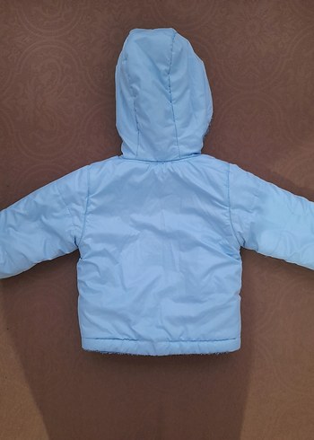 Mavi Kapüşonlu Erkek Çocuk Mont - Görsel 7