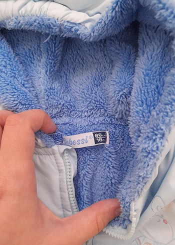 Mavi Kapüşonlu Erkek Çocuk Mont - Görsel 5