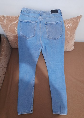 Kadın Mavi Denim Normal Boy Pantolon - Görsel 5