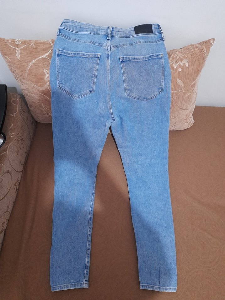 Kadın Mavi Denim Normal Boy Pantolon - Görsel 5