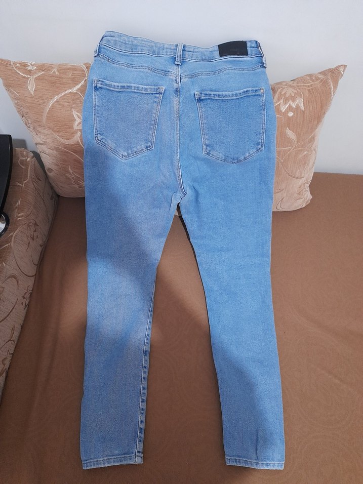 Kadın Mavi Denim Normal Boy Pantolon - Görsel 4