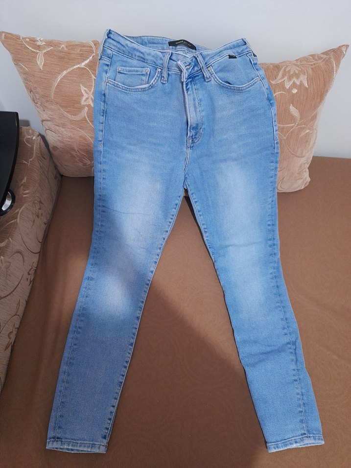 Kadın Mavi Denim Normal Boy Pantolon - Görsel 2