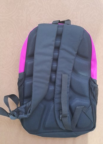 Fermuarlı Pembe Siyah Kadın Sırt Çantası - Görsel 4