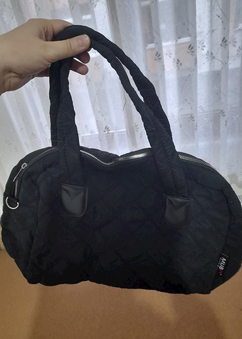 Siyah Fermuarlı Kadın El Çantası - Görsel 9