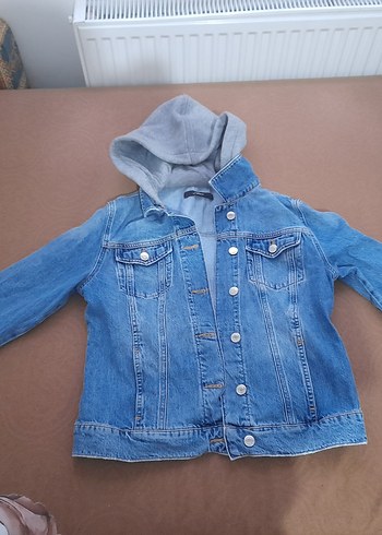 Düğmeli Mavi Kadın Denim Ceket bikac kez kullanıldi - Görsel 2