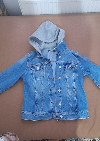Düğmeli Mavi Kadın Denim Ceket bikac kez kullanıldi - Görsel 4