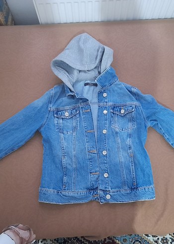 Düğmeli Mavi Kadın Denim Ceket bikac kez kullanıldi - Görsel 3