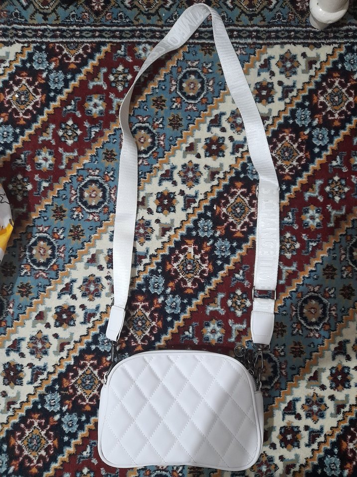 Beyaz Kapitone Kadın Çanta - Görsel 5