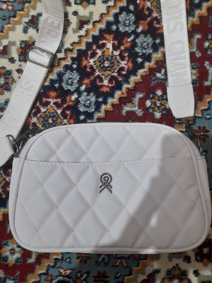 Beyaz Kapitone Kadın Çanta - Görsel 2