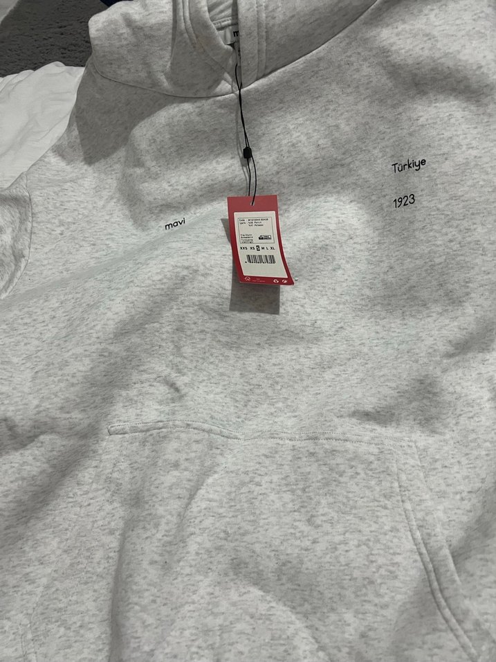 Gri Uzun Kollu Oversize Sweatshirt - Görsel 3