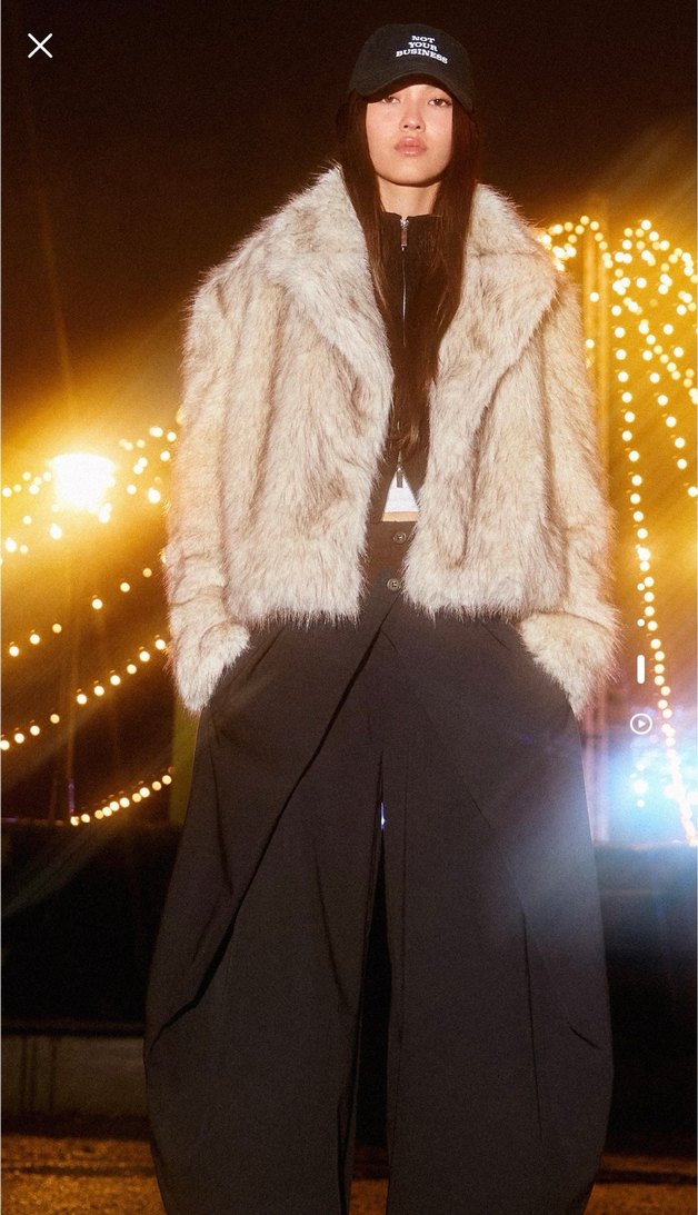 Gri Kürk Detaylı Deri Ceket - Görsel 4