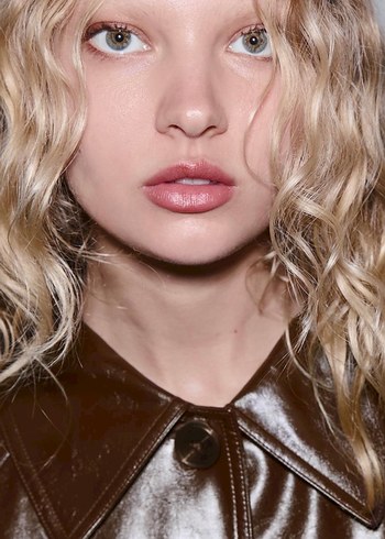 Kürklü Kahverengi Deri Kadın Trençkot - Görsel 10