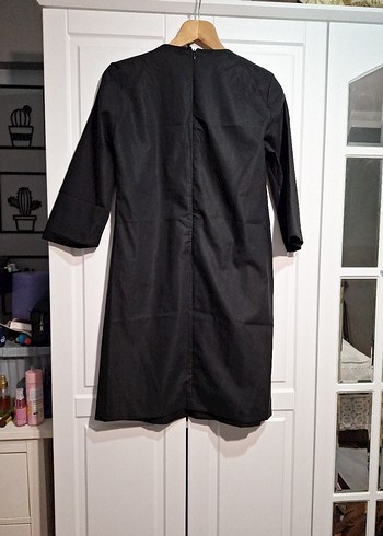 Siyah Midi Elbise - Görsel 3