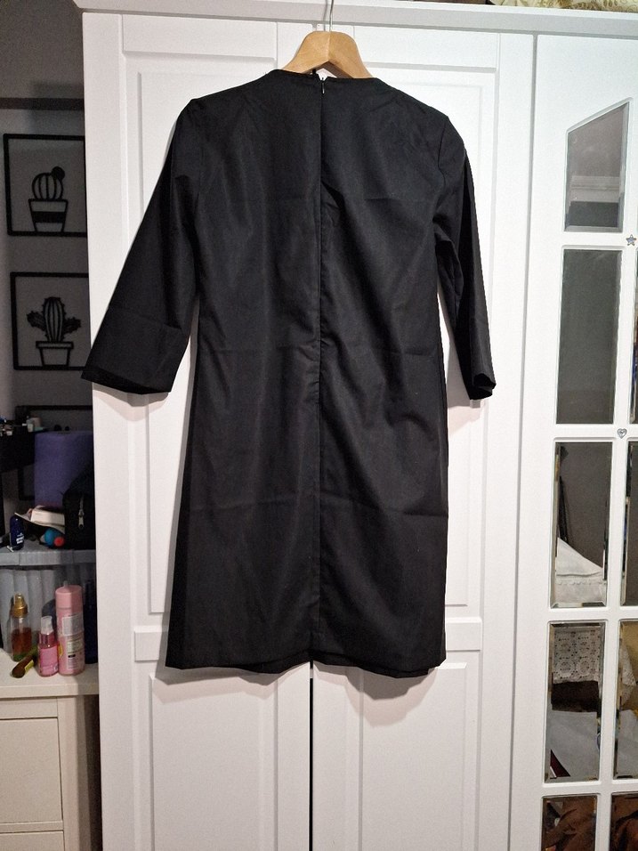 Siyah Midi Elbise - Görsel 3