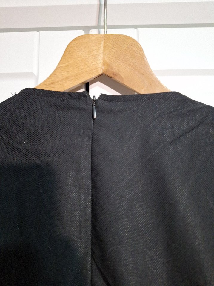 Siyah Midi Elbise - Görsel 4