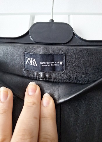 Siyah Deri Kadın Skinny Pantolon - Görsel 4