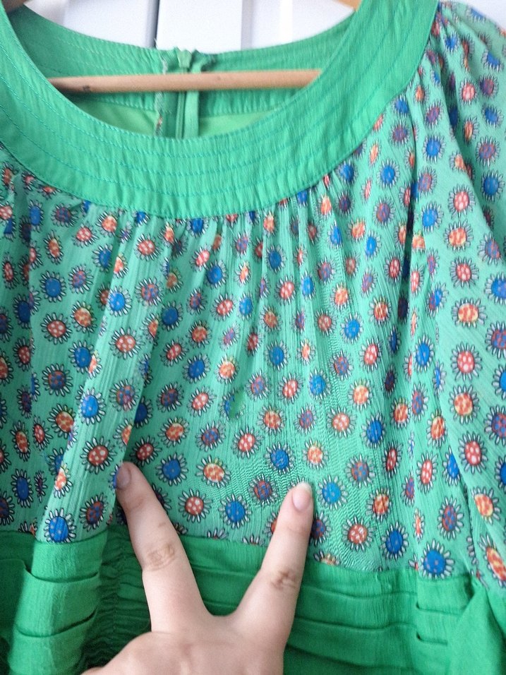 Yeşil Bohem Salaş Elbise - Görsel 2